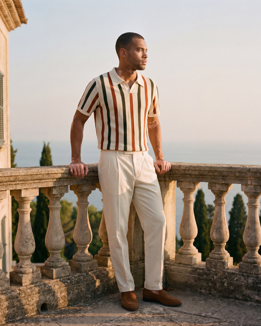 Resort Knit Stripe Polo
