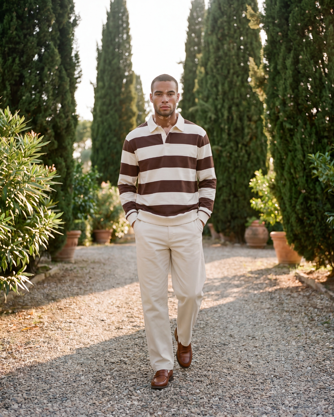 Vintage Stripe Rugby Polo